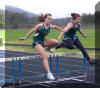 Alisah Coffey (left) and Jorden Holcombe (right) 1st ever 55M Hurdles Race Dec 08