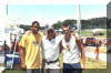 Kris Fant (left) with Cade Liverman and Coach Pantas